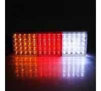 KIMISS LED Tail Light-trailer lights cluster 12V Taillight, 2 x 12V 75-LED Truck Trailer Boat Rear Tail Brake Reverse Taillight Indicator Lamp Waterproof