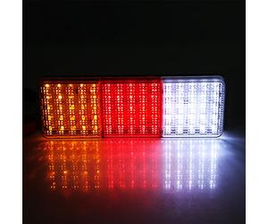 KIMISS LED Tail Light-trailer lights cluster 12V Taillight, 2 x 12V 75-LED Truck Trailer Boat Rear Tail Brake Reverse Taillight Indicator Lamp Waterproof
