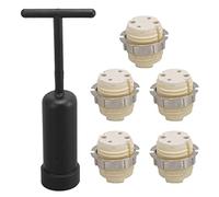 KIMISS Light Bulb Base Socket G9 Ceramic Lamp Holder, 5Pcs Temperature G9 Socket Lamp Holder Lampholder Zinc Alloy with Removal Tool Bases Mini Spring Mechanism