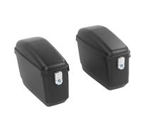 KIMISS Lockable Motorcycle Hard Saddle Bags, 45L Capacity Finish Universal Saddlebags Luggage Trunk ABS Plastic Weatherproof Replacement for Suzuki Cruisers, Matte Black (2-Pack)