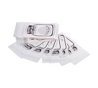 KIMISS Lovely Smile Party Candy Biscuit Cookies Gift Packaging Bag 100pcs/Pack - Cute Transparent Self Adhesive Party Supplies (7 * 10+3 White)