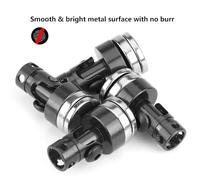 KIMISS Magnetic Body Post Mount for SCX10 4WD 1:10 RC Car Yellow - 4PCS Aluminum Body Post Mounts for Enhanced Performance (Black)