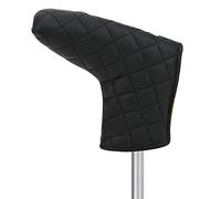 KIMISS Magnetic Putter, Waterproof PU L Shaped Putter Blade Cover Headcover Cover Club Head Accessory(Black) (Black)