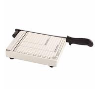 KIMISS Manual Paper Cutter for A5 Size - Accurate Trimming with Comfortable Arc Handle & Positioning Ruler for School and Office Use (Steel)