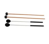 KIMISS Marimba Mallet Set - 1 Pair Medium Hard Yarn Head & 1 Pair Rubber Mallets for Percussion Instruments, Xylophone & Wooden Blocks