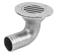KIMISS Marine 90 Degree Boat Floor Drain - 316 Stainless Steel, 32MM & 38MM Options for Deck Water Drainage, Corrosion-Resistant and Polished Finish (#11)