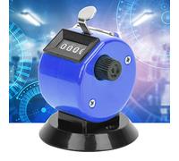 KIMISS Mechanical Click Counter for Statistics - BERM Hand Tally Counter 4-Digits ABS Plastic Cover Mechanical Handheld Counting Tool with Hook Base - Sports Event (Blue)