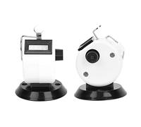 KIMISS Mechanical Click Counter for Statistics - BERM Hand Tally Counter 4-Digits ABS Plastic Cover Mechanical Handheld Counting Tool with Hook Base - Sports Event (White)