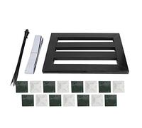 KIMISS Metal Guitar Effects Pedal Board Holder - Portable Black Pedalboard Compatible with MOSKY, Voodoo Power & More