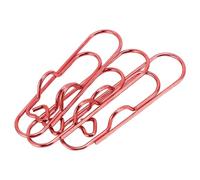 KIMISS Metal Pen Clips for Notebook, 30Pcs Stainless Steel Multifunctional Paper Clamp/Holder Holders and Portable Bookmark for Supplies (Red)