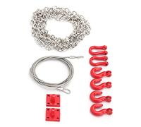 KIMISS Metal Trailer Hook Tow Chain Shackle Bracket for 1/10 RC Crawler Car Parts - Compatible with SCX10 CC01 D90 RC Model Vehicles