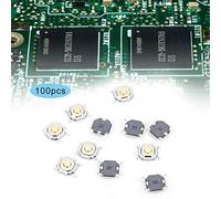 KIMISS Micro Momentary Tactile Switch Tactile Push Button Switch Plastic Light Touching Patch SMD 100Pcs 4 X 4 X 1.5mm Micro PCB SMD SMT