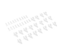 KIMISS Micro RC Clevis Plane Control Horn Plastic 20 Sets 4 Hole Control Horns Clevis Kit Kt Rudder Angle for Rcplane Foam Fixed Wingcraft