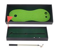 KIMISS Mini Desktop Pen Set & Practice Mat - Fun Gift for Lovers, Includes Putter, Balls, Flag