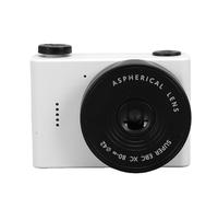 KIMISS Mini Digital Camera Small with Front Rear Dual Lens Autofocus Supports 32GB Card for Travel Party Vlog Point Shoot Multifunctional Gift Compact (White)