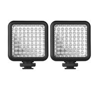 KIMISS Mini IR Night Light 2PCS 49 Infrared LED Beads 20 Meter Range 2000mAh Rechargeable Battery with 3 Cold Shoe Mount 1/4 Inch Screw for Camera Camcorder Vlog Recording