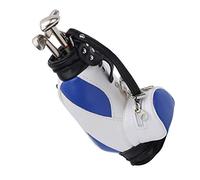 KIMISS Mini Pens Holder with Pen - Stylish Desk Decoration for Lovers, Organizer with Pouch & Ink, Great Gift Idea for Enthusiasts and Friends (Blue White)