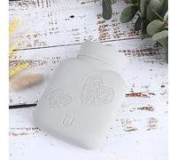 KIMISS Mini Silicone Hot Water Bottle - Comfortable Warm Hand Feet Warmer for Home & Office - Water Injection Bag with Knitted Cover for Cold Relief & Relaxation (Grey)