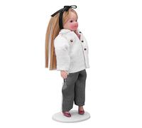 KIMISS Miniature Porcelain People with Movable Limbs - Lifelike Ceramic Doll for 1/12 Scale Dollhouse Decor