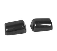 KIMISS Mirror Cover Caps for F-450 F-550 Trucks - 2PCS Side Rearview Cap Set, Black Scratch Resistant Trim (Carbon Fiber Pattern)