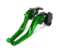 KIMISS Motorcycle Brake Clutch Levers Adjustable Aluminum (Green)