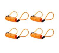 KIMISS Motorcycle Disc Lock Reminder Cable, 4 Pack, 1.5m Orange (Orange)