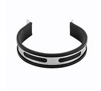 KIMISS Motorcycle Exhaust Clamp, Universal Stainless Steel, Black and Silver, Easy to Install, Semicircle, Hanger Mount Bracket & Belt, Rust-Resistant, Suitable for Most Motorcycles