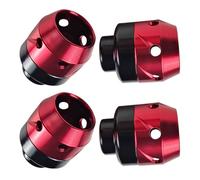 KIMISS Motorcycle Front Fork Frame Slider CNC Aluminum Alloy Wheel Crash Protector Impact Absorbing Front Fork Cup 5.9 X 5.9 X 4. CM (Red)