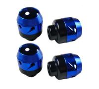 KIMISS Motorcycle Front Fork Frame Slider CNC Aluminum Alloy Wheel Crash Protector Impact Absorbing Front Fork Cup 5.9 X 5.9 X 4. CM (Blue)