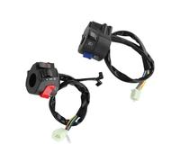 KIMISS Motorcycle Handlebar Control Switch Universal Black Plastic Metal Pair for 7/8 Inch Left Right Turn Signal Horn High Low Beam Headlight Ignition Stop Weatherproof Durable