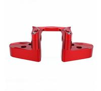 KIMISS Motorcycle Handlebar Riser Handlebar Mount Clamp Bar Riser CNC Aluminum Alloy Shock Absorption Improved Handling Secure Grip with Compression Block for Pulsar NS200 (Red)