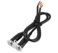 KIMISS Motorcycle Handlebar Switch Stainless Steel LED Blue Light Control Push Button for 12V Modification Headlight Spotlight Taillight Retrofit (2*switch)