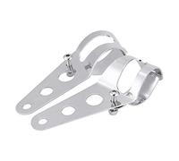 KIMISS Motorcycle Headlight Bracket Mount Support - Universal Black Fork Design for Various Models - Durable Iron Construction (Silver)