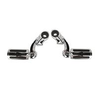 KIMISS Motorcycle Highway Peg, 2Pcs Chrome Adjustable Highway Foot Peg Pedal for (Short Length)