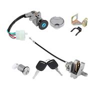 KIMISS Motorcycle Ignition Switch Key Ignition Lock And Key Ignition And Lock For Scooter Universal Ignition Switch Key Lock Gas Tank Cap Set