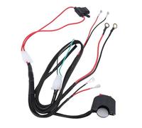 KIMISS Motorcycle LED Light Wiring Harness Kit, Handlebar Switch for Dirt Bikes, ATVs & Motorized Bikes, 10A Fuse Protection