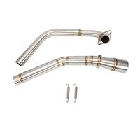 KIMISS Motorcycle Middle Exhaust Pipe,Exhaust Mid Pipe Stainless Steel Motorbike Modification Exhaust Middle Link Pipe for YZF R15 MT-15 MT-125 2008-2017