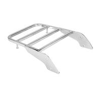 KIMISS Motorcycle Rear Luggage Rack,Metal Materials Motorcycle Rear Sissy Bar Luggage Rack Mounting Carrier Pak Pack for VT750 C2 1997-2003 Chrome Silver