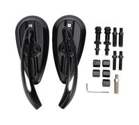 KIMISS Motorcycle Rearview Mirrors Adjustable 3D Skull Teardrop(1 Pair)