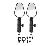 KIMISS Motorcycle Rearview Mirrors, Aluminum Alloy Foldable Side Mirror Set M8 M10 with 7 8 Handlebar Clamp, 360 Rotatable Convex View for Dirt Bike ATV Scooter Riders