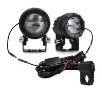 KIMISS Motorcycle Spot Lights 2-Pack 6-Mode LED Driving Lights with Wiring Harness Kit for Night Riding Safety