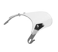 KIMISS Motorcycle Wind Deflector, Motorbike Windshield Transparent Motorbike Windshield Windscreen for 5-7 Inch Headlight Modification (ABS Plate + Iron Bracket)