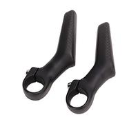 KIMISS Mountain Bike Handlebars Bar Ends - 1 Pair Composite Material 3K L Shape Ergonomic Bar Ends for 22.2mm Bike Handlebars, Anti-Slip and Pressure-Reducing Design (Matte)