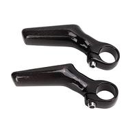 KIMISS Mountain Bike Handlebars Bar Ends - 1 Pair Composite Material 3K L Shape Ergonomic Bar Ends for 22.2mm Bike Handlebars, Anti-Slip and Pressure-Reducing Design (Glossy)