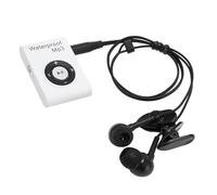 KIMISS MP3 Player 8GB for Swimming, Surfing & Diving, Includes Underwater Headphones for Music, Ideal for Running, Skiing & Kayaking (White)