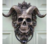 KIMISS Mysterious Horned God Door - Skeleton Wall Hanging Plaque for Home Entrance Decoration (Photo Color)