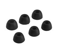 KIMISS Noise Isolating Ear Tips Replacement Buds 2 R177-3 Pairs Silicone Earbuds Cover Enhanced Comfort (Black)