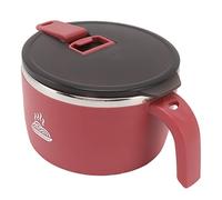 KIMISS Noodle Bowl with Lid, Stainless Steel 900ml (Red)