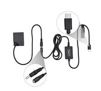 KIMISS NP-W126 Coupler, Type C Dummy Battery with PD Fast Charging Cable for XA2 A3 T20 T10 XT30, Extend Recording Time for Photography, Indicator Light, 8.4V 2A Output, Black