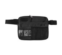 KIMISS Nurse Fanny Pack for Doctor Supplies - Multi-Compartment Waist Pouch for Nurses, Adjustable Belt, Lightweight Ox Cloth Storage Bag for Hospital, Tools Organizer (Black)